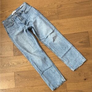 Denim Forum The Tomboy Low Rise Baggy Jeans 30L - Size 27 - Light Wash Denim